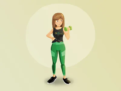 VieHealthy.com Sport expert brush character character concept character design girl green illustration sport web