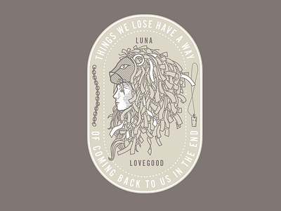 Luna Lovegood graphic design hand illustrated hatching identity illustration logo