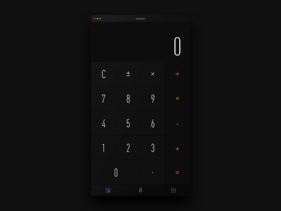 Calculator Sneak peek app application black design flat minimal ui ux