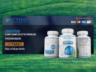 Activo Probiotics design ecommerce hero banner hero image icon landing page landing page design logo mockup probiotics product selling shop showcase suppliments typography ui ux webdesign webdevelopment
