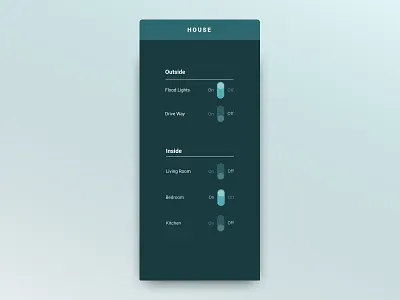 Daily UI #015 (On/Off Switch) blue clean dailyui dark blue minimal onoff switch simple simple design smart home ui ui design