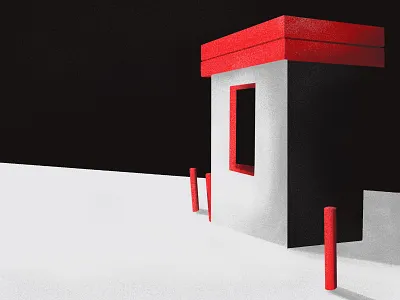 Free Parking 2d 3d blackandwhite building design illusion illustration perspective popular red texture window