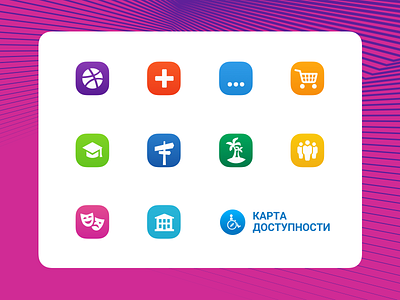 Acessibility Map icons accessibility icons map paralympics sochi ui ux