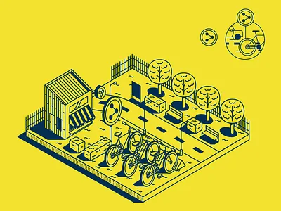 MASTER CARD_City mobility_illustration_iconography bike branding campaign car city design future icon iconographic iconography illustration logo park skoda vector