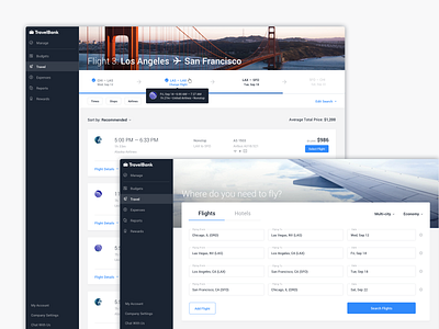 Multi-city Flights business design desktop flight multi city results search travel travelbank ui ux web