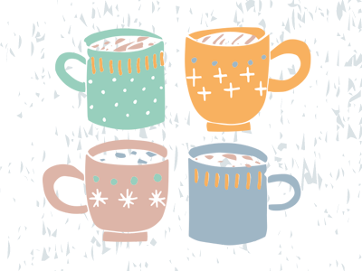 coffee with friends coffee cup friend hand drawn illustration vector