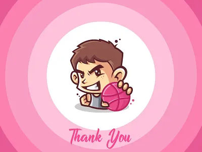 Hello Dribbble! design dribbble first icon logo shot thank thank you vector