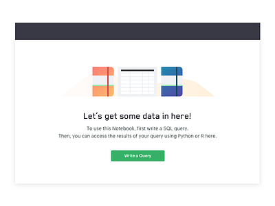 Notebooks for Notebooks data emptystate illustration mode notebooks python r