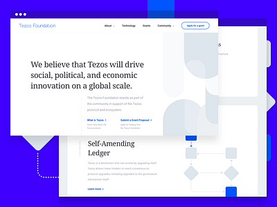 Tezos Foundation Website block chain crypto currency tezos ui ux website