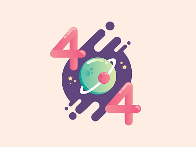 Error 404 404 error page error illustration space stars ui vector