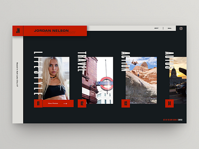 JN Folio Site design photography typography ui ux website