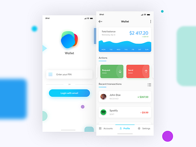 Online Wallet adobexd app apple application finance flat ios iphone madewithadobexd minimal mobile ui uiux user experience user interface ux uxui wallet xd