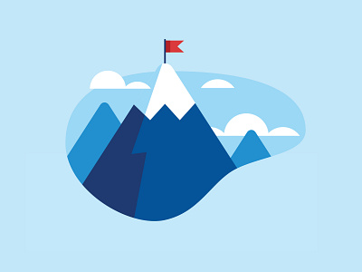 RaiseMe - Goal Setting clouds flag goal illustration mountain school