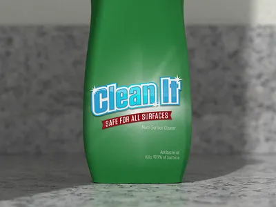 Clean It Packaging branding cleaning design homegoods household illustration logo packaging typography