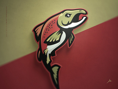 Salmon | Sports Logo animal logo branding esportslogo fish logo identity logo mascot mascotlogo salmon sports design sports logo