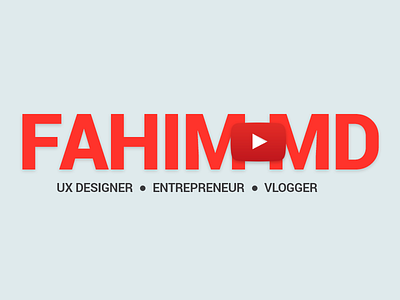 UX Designer on YouTube design fahim md interview subscribe ui ui design user experience user interface ux ux channel ux design vlog vlogger youtube youtube channel youtube ux youtuber