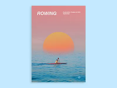 Rowing colorful design graphic design photo photomontage poster typogaphy