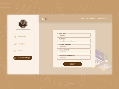 Daily Ui 007 - profile Settings For Bdx dailyui design settings web
