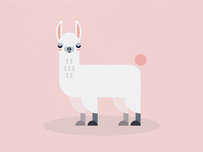 Judgemental Alpaca alpaca animal cute flat geometric icon illustration llama logo pink shape vector