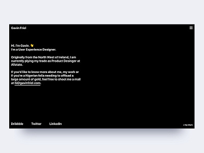 gavinfriel.com portfolio web design website