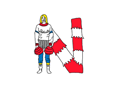 Nirvana design doodle half tone illustration letter nirvana primary colors rock type typography vector