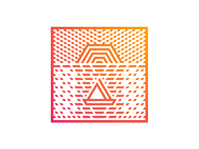 Illustration adventure boat brand identity branishtova concept ethnic geometric gradient graphic grid hostel illustration olga branishtova orange russian sea sky sun sunset triangular
