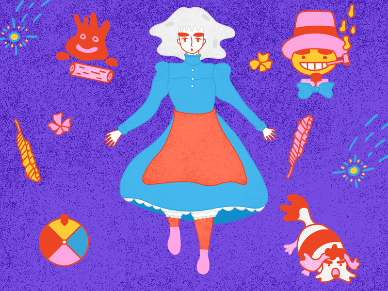 Sophie Hatter art character drawing fanart gif hayao miyazaki illustration illustration art line art loop miyazaki motion