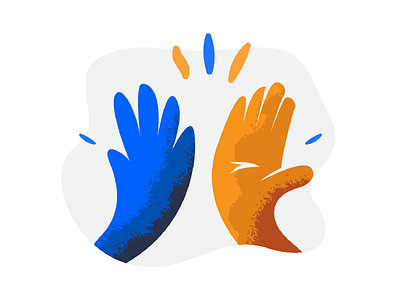 hi5 flat hands highfive illustration vector