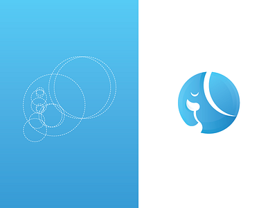 Blue Elephant blue brand branding design elephant golden ratio logo logomark