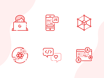 Developer Icons code development icons icons set illustration illustrations line icons react native