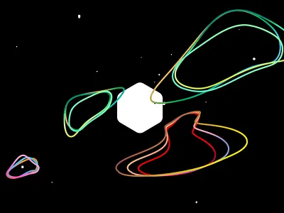 Christopher Mena abstract black branding branding design color design futuristic gradients hexagon icon identity identity branding identity design logo minimalist simple space stars waves white