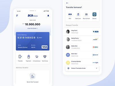 BCA Mobile Redesign banking bca bca mobile mobile app mobile banking mobile design payment ui design uiux ux design