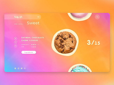 Tasty Life best color concept design dribbble inache main minsk rainbow site ui ui ux ux we design web web adobe web ui design webdesign сщдщ