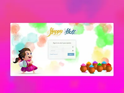 Happy Holi Wallpaper design illustration ui web