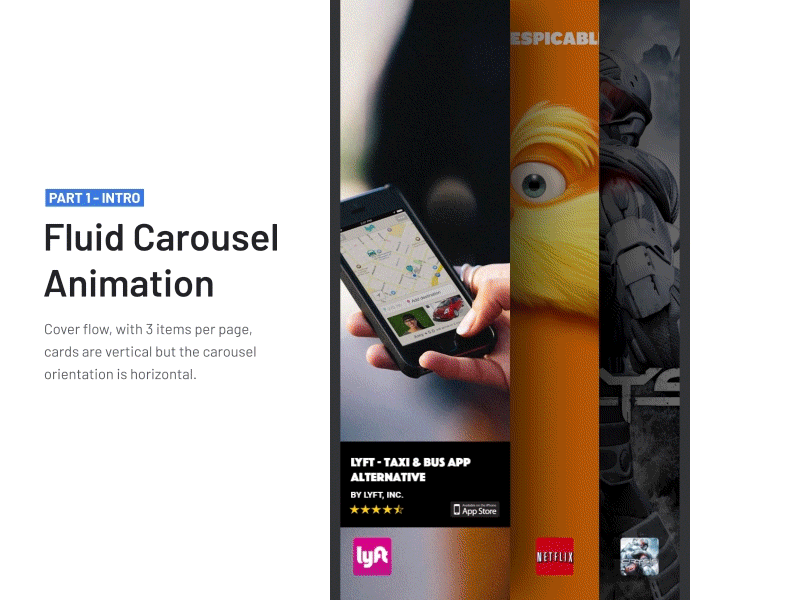 Fluid Carousel ae animation carousel design fluid gif intro loop ui ux vertical