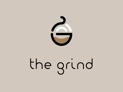 The grind logo branding coffee coffee shop design icon logo minimal thirtylogos vector