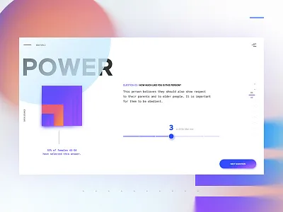 Interactive survey with live data visualization data design infographics interface layout ui ux