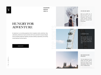 Landing page mockup adventure creative home page homepage design landing page london minimal responsive design travel ui ui ux design ui daily uk ux ux design