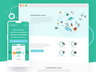 Cureety clean medical modern typogaphy ui website
