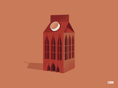 Carton Church architecture carton church digital art freelance graphic design graphic designer graphiste illustration illustrator juice milk monument vector vector art