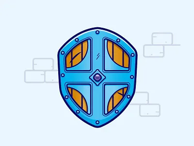 shield stroke illustration