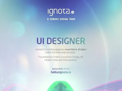 looking for a UI Designer designer hiring ignota ui