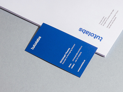 Tutolabs Identity blue branding business cards design identity letterhead logotype print stationery typography