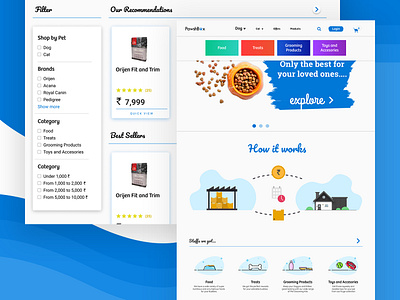 PetFood Product Website Design icondesign landing ui ux websitedesign