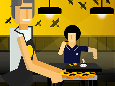 I Love Nata café illustration vector art