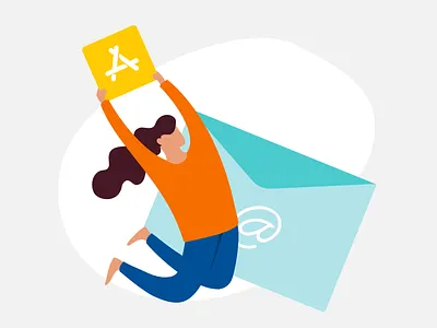 "Mac App mailing experience" character design flat graphic graphic design illustrations