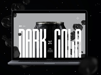 Cola coca cola dark design landing page promo redesign typography ui