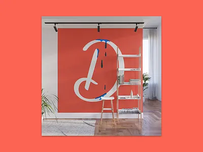 Dripping Letter mural calligraphy colorful design dripping drops home illustration lettering liquid logo mural pop poster procreate sale society6 typography wall decor whimsical