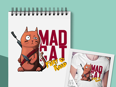 T Shirt Cattando illustration tshirt art