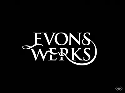 Evons Werks Logo WIP black and white branding business classy corporate design elegant letter letters logo logo mark logotype modern monogram typographic typography vintage vintage logo vintage logos work in progress